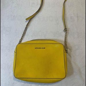 SOLD Yellow Michael Kors crossbody purse